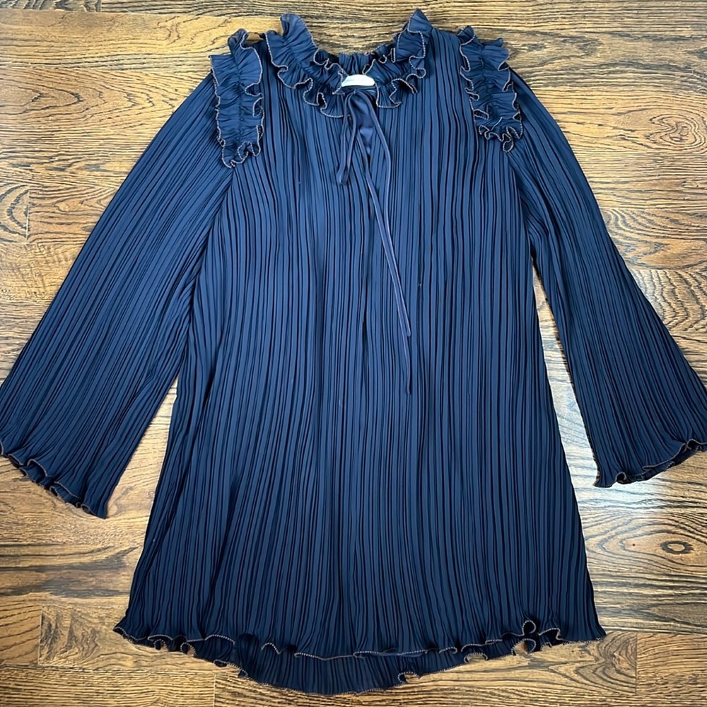 Rebecca Taylor Petal Pleated Dress Size Large